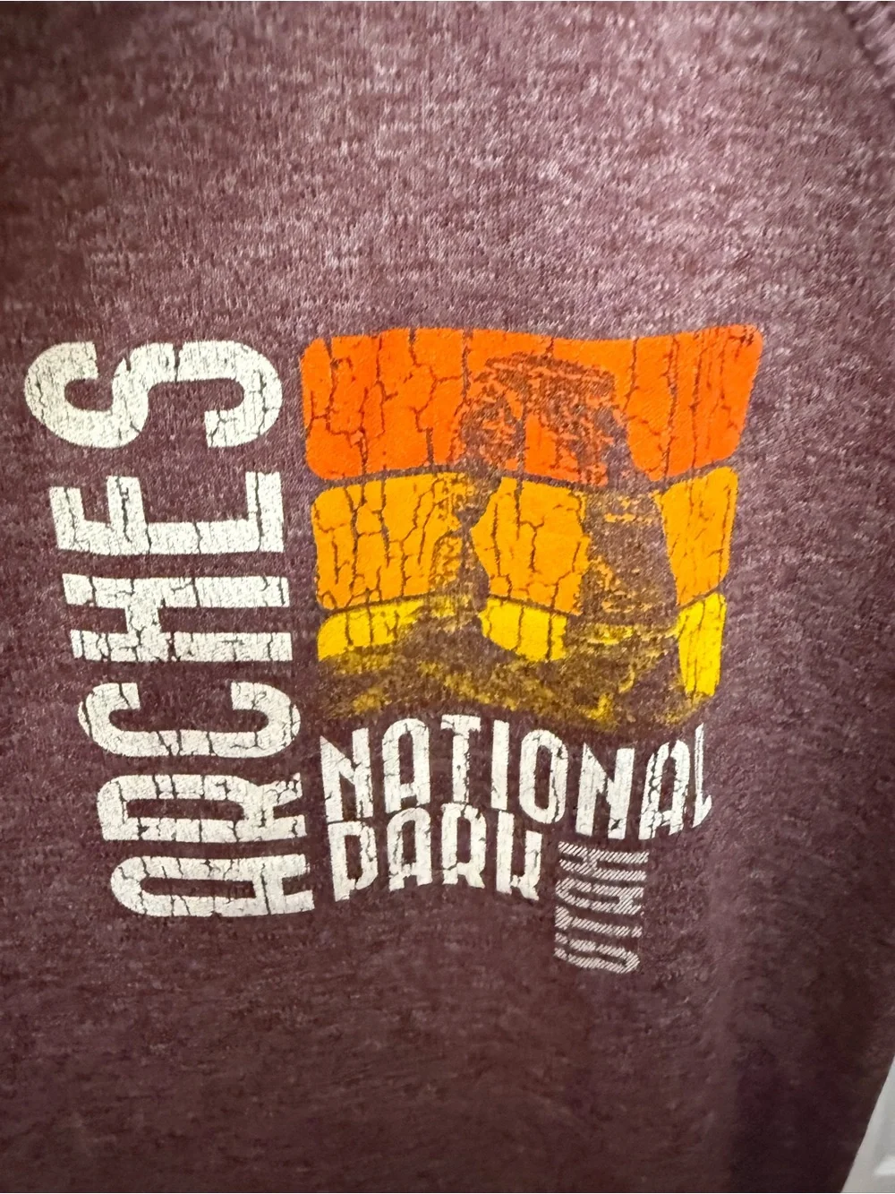 Arches National Park Maroon 1/4 Zip Pullover Top - Picture 2 of 7